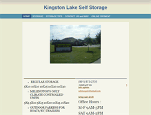 Tablet Screenshot of kingstonlakestorage.com